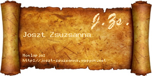 Joszt Zsuzsanna névjegykártya